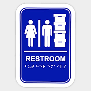 Blue 2.0 - Restroom and Document Storage - BUT HER EMAILS in braille Sticker